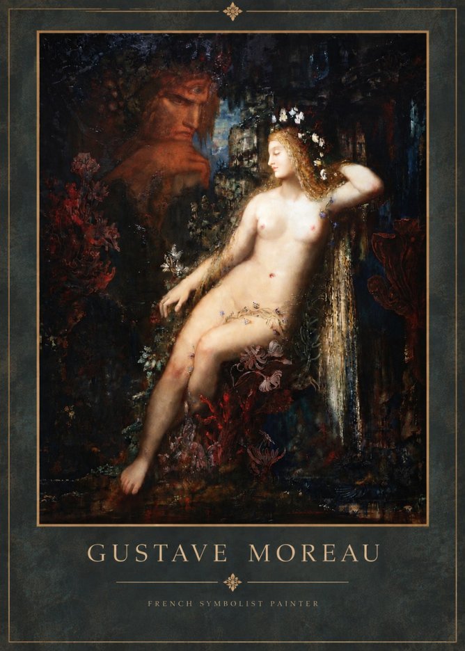 Gustave Moreau Hélène No5 - Juliste