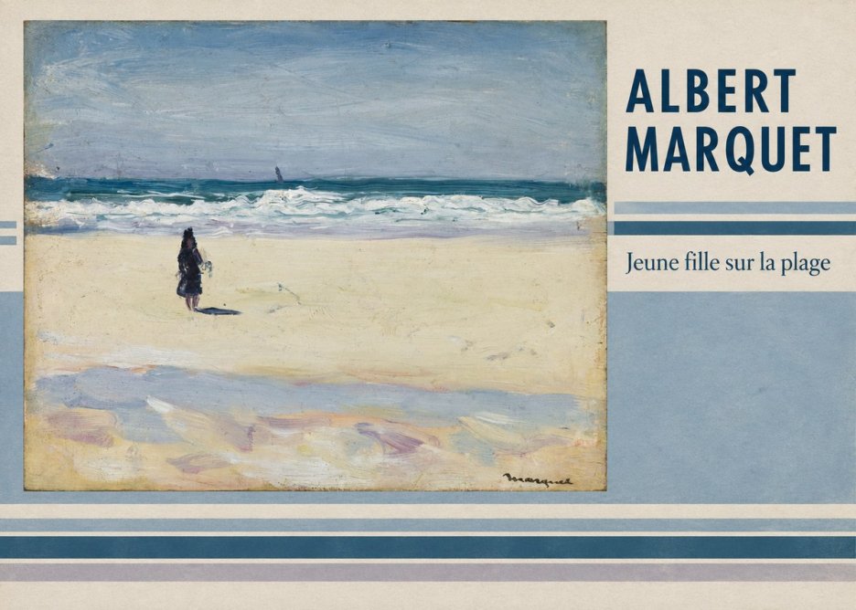 Albert Marquet Jeune Fille Sur La Plage No2 - Juliste