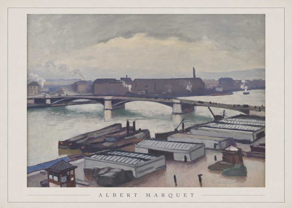 Albert Marquet River Scene, Paris No3 - Juliste