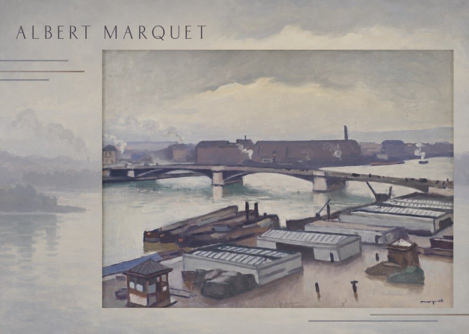 Albert Marquet River Scene, Paris No5 - Juliste