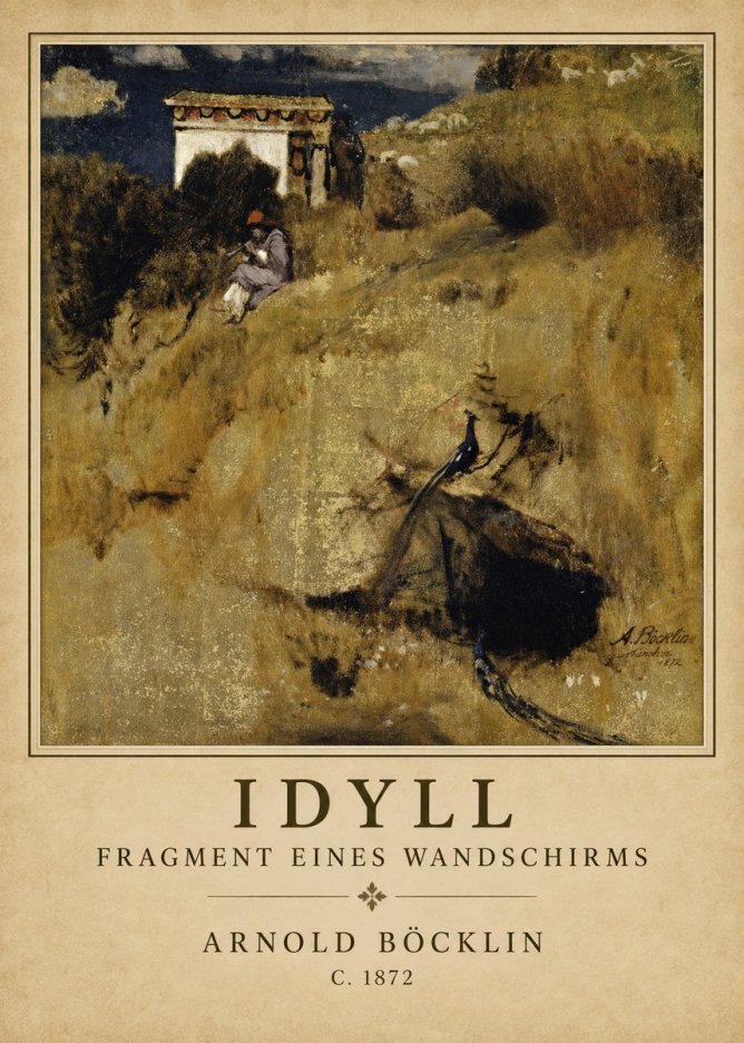 Arnold Böcklin Idyll - Fragment Eines Wandschirms No1 - Juliste