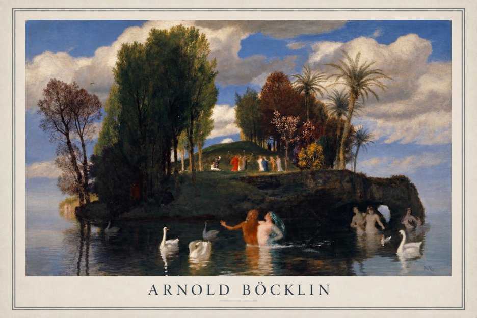 Arnold Böcklin The Island of Life No1 - Juliste