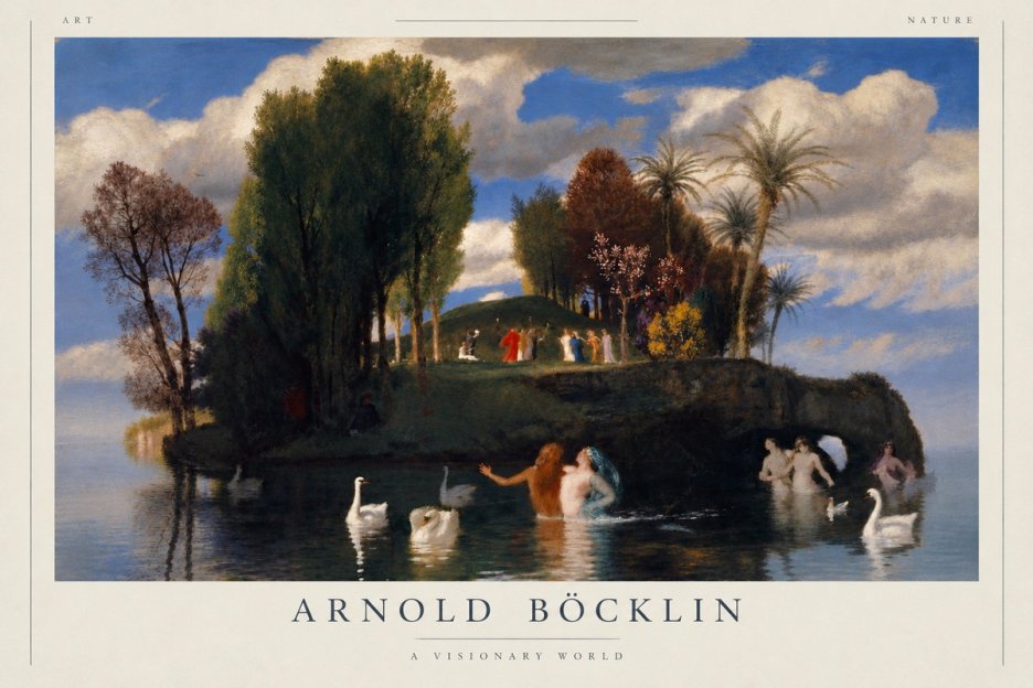 Arnold Böcklin The Island of Life No3 - Juliste