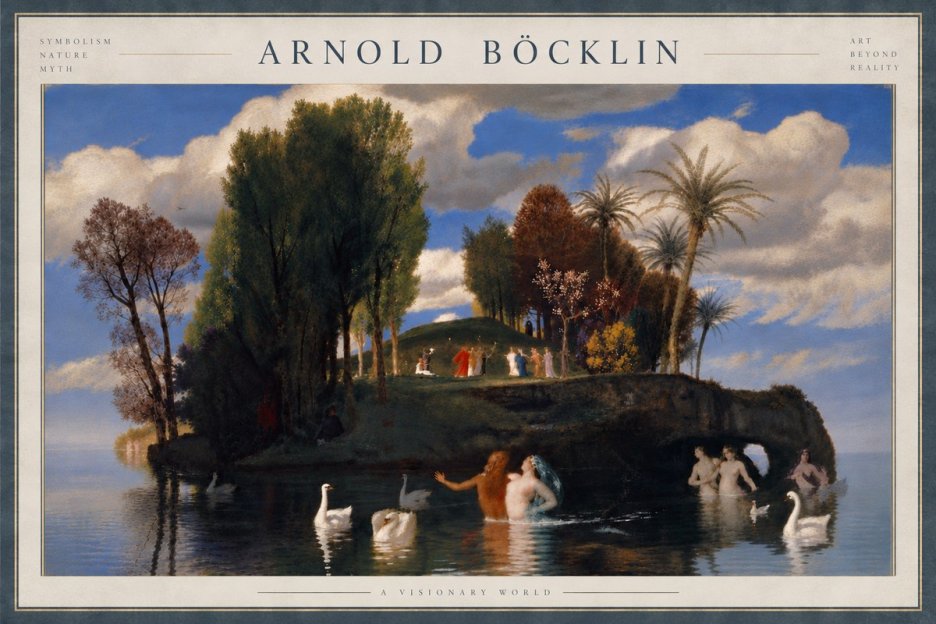 Arnold Böcklin The Island of Life No6 - Juliste
