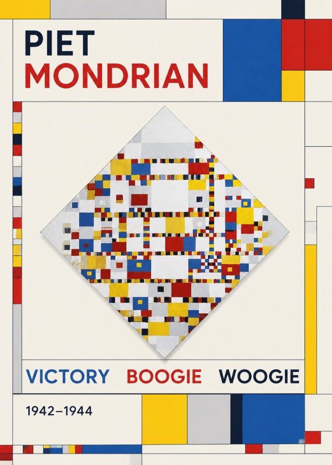 Piet Mondrian Victory Boogie Woogie No1 - Juliste