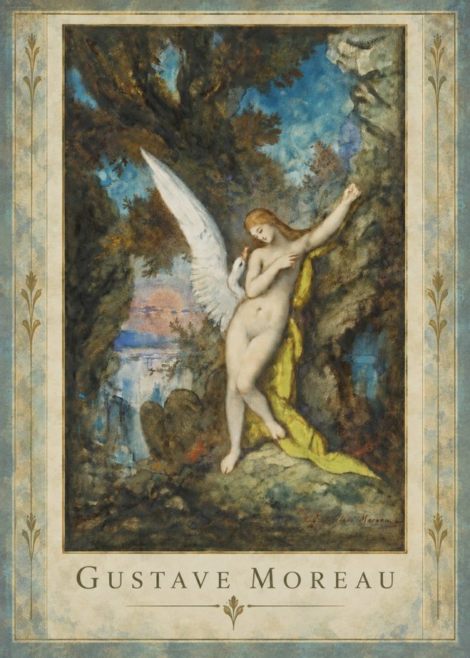 Gustave Moreau Leda and the Swan No5 - Juliste