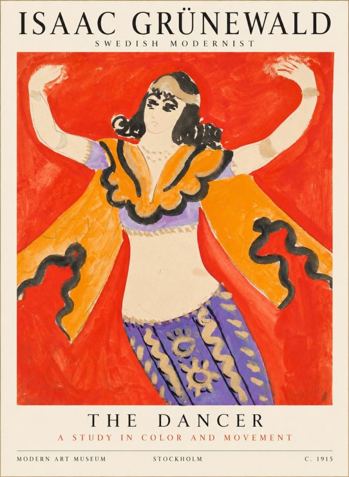 Isaac Grünewald The Dancer I No1 - Juliste