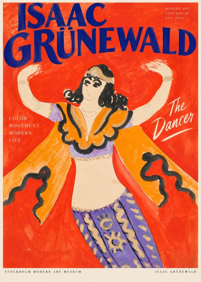Isaac Grünewald The Dancer I No3 - Juliste