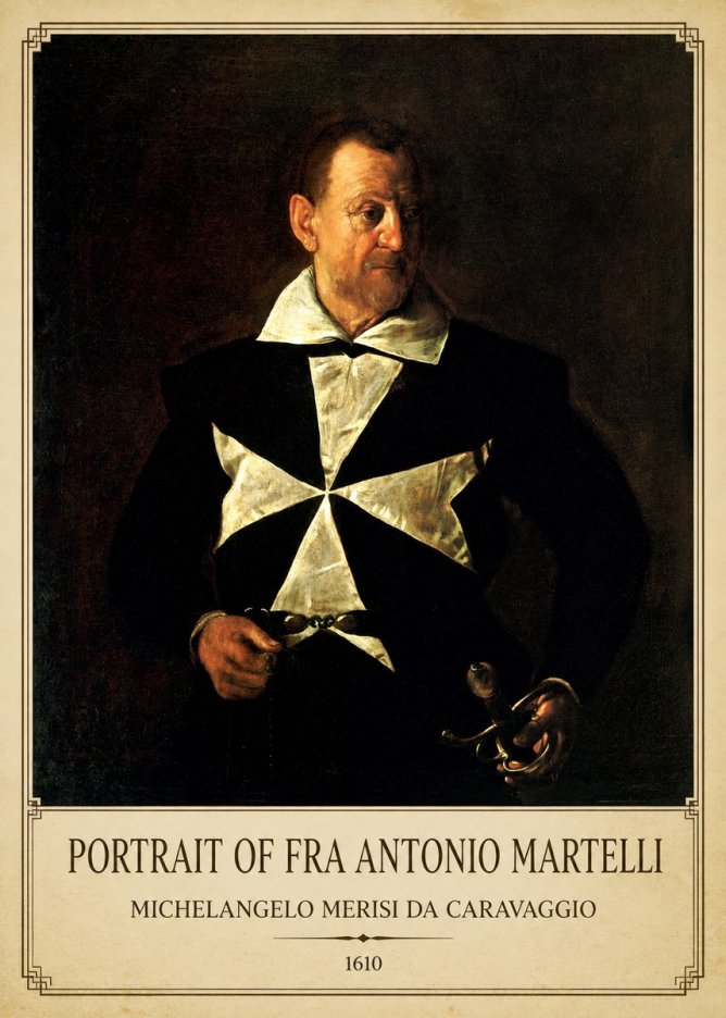 Michelangelo Merisi da Caravaggio Portrait of Fra Antonio Martelli No3 - Juliste
