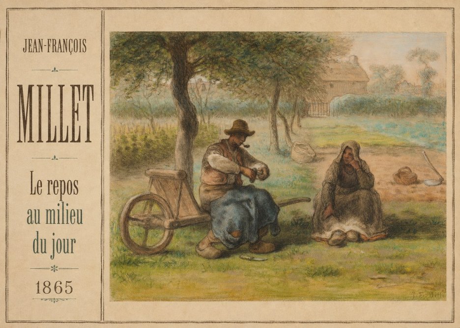 Jean-François Millet Le Repos Au Milieu Du Jour No3 - Juliste