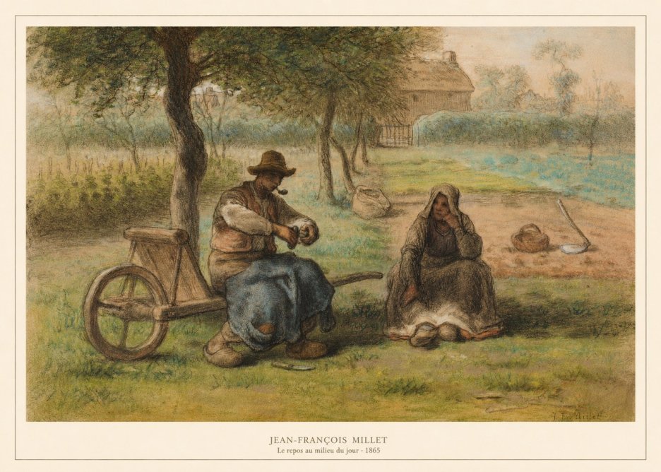 Jean-François Millet Le Repos Au Milieu Du Jour No5 - Juliste