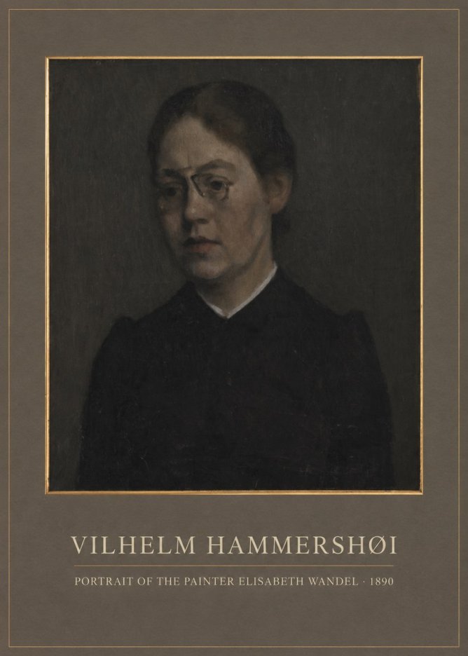 Vilhelm Hammershøi Portrait of the Painter Elisabeth Wandel · 1890 No1 - Juliste