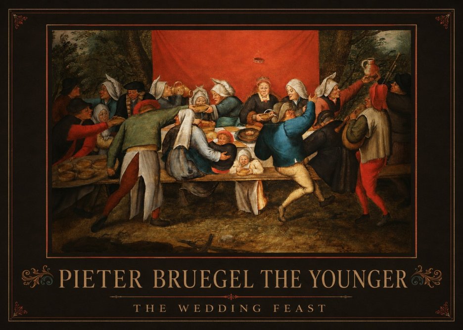 Pieter Bruegel The Wedding Feast No1 - Juliste