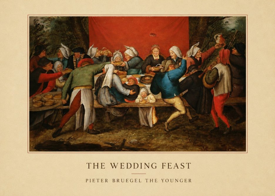 Pieter Bruegel The Wedding Feast No4 - Juliste