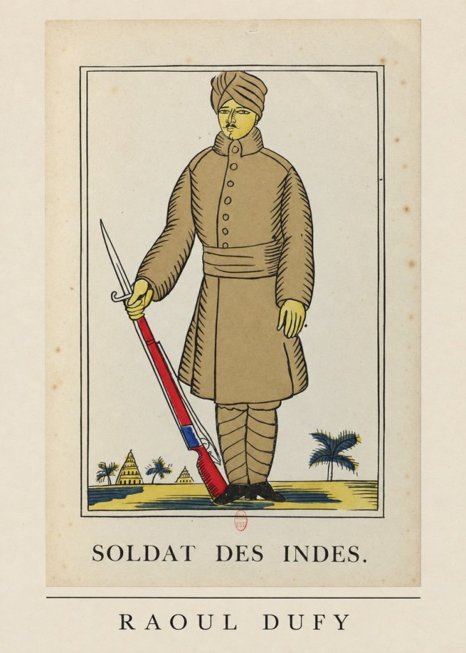 Raoul Dufy Soldat Des Indes. No6 - Juliste