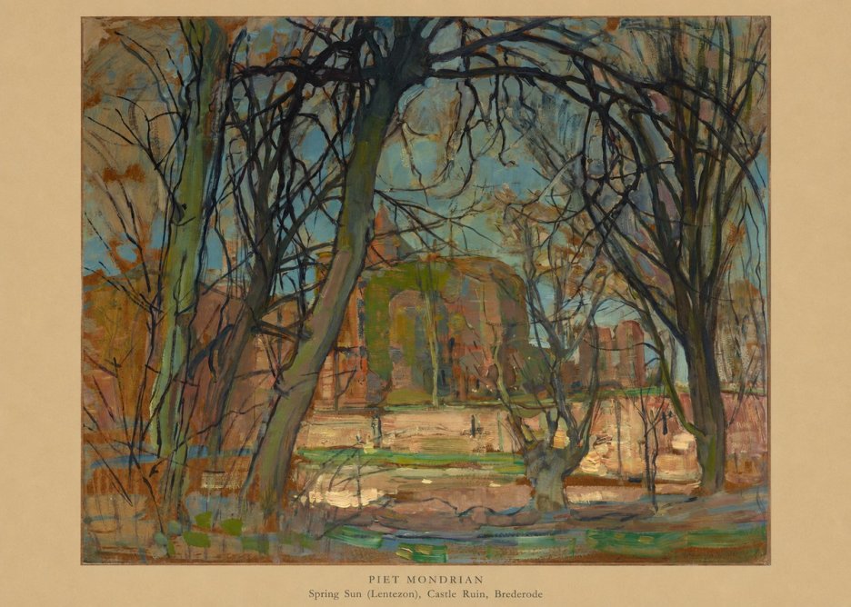 Piet Mondrian Spring Sun (Lentezon), Castle Ruin, Brederode No6 - Juliste