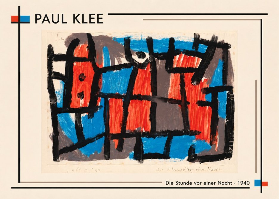 Paul Klee Die Stunde Vor Einer Nacht No2 - Juliste