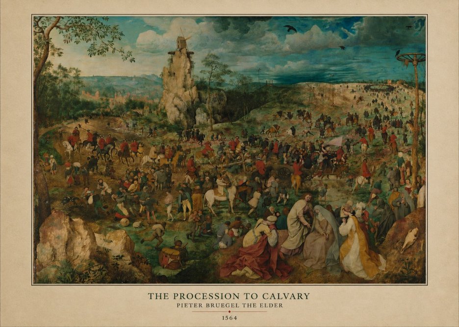 Pieter Bruegel The Processsson to Calvary No4 - Juliste