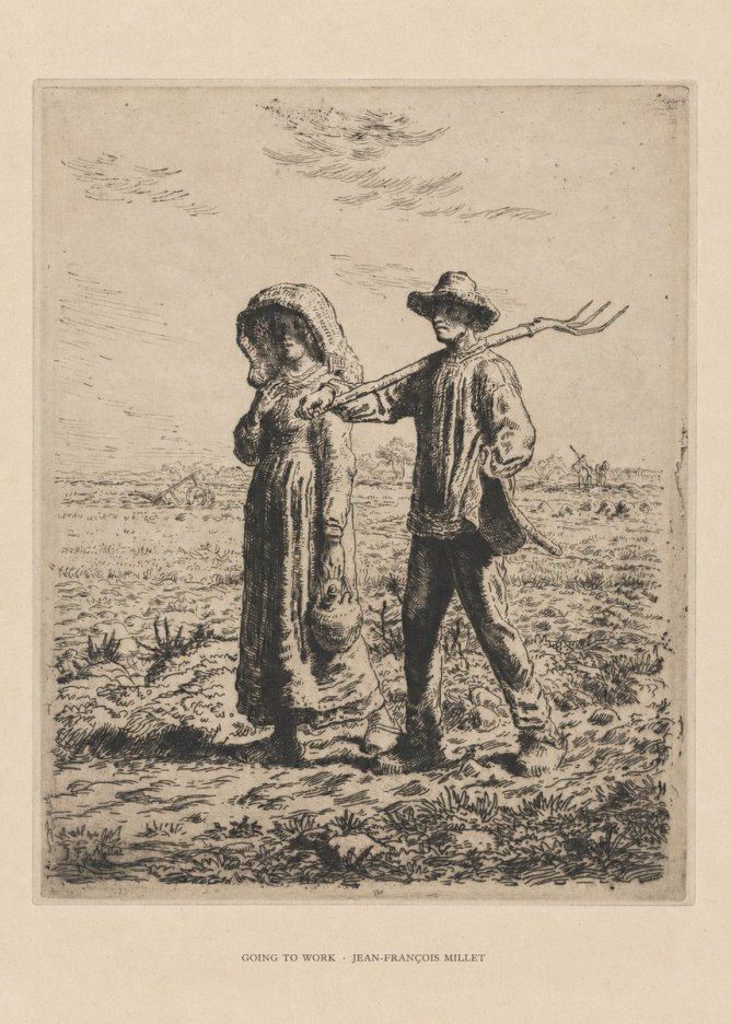 Jean-François Millet Going to Work No6 - Juliste