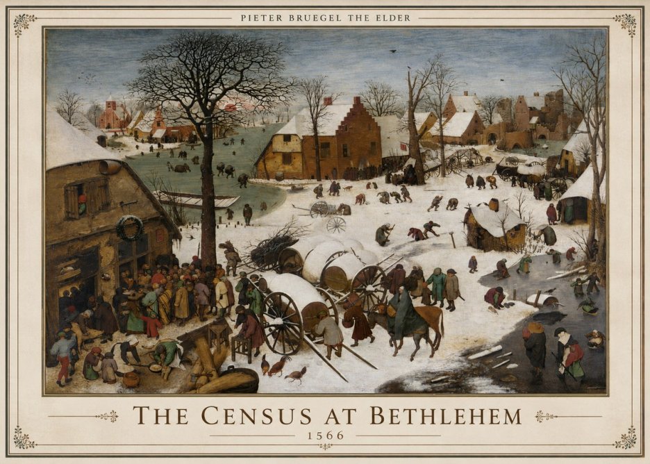 Pieter Bruegel The Census at Bethlehem IV No6 - Juliste
