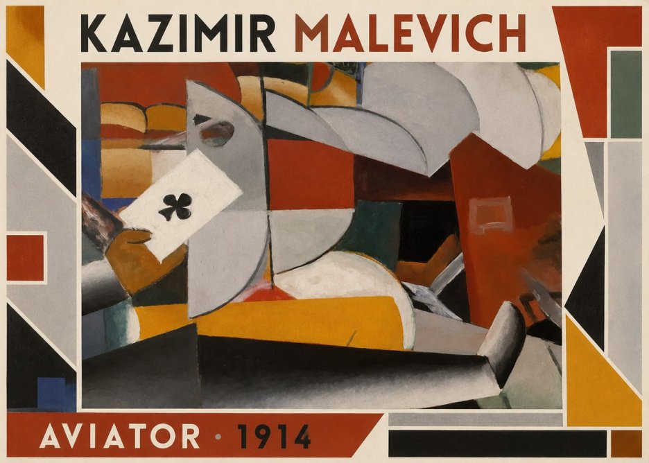 Kazimir Malevich Aviator No1 - Juliste