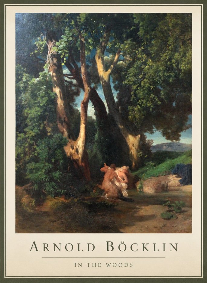 Arnold Böcklin In the Woods No1 - Juliste