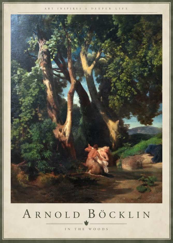 Arnold Böcklin In the Woods No5 - Juliste