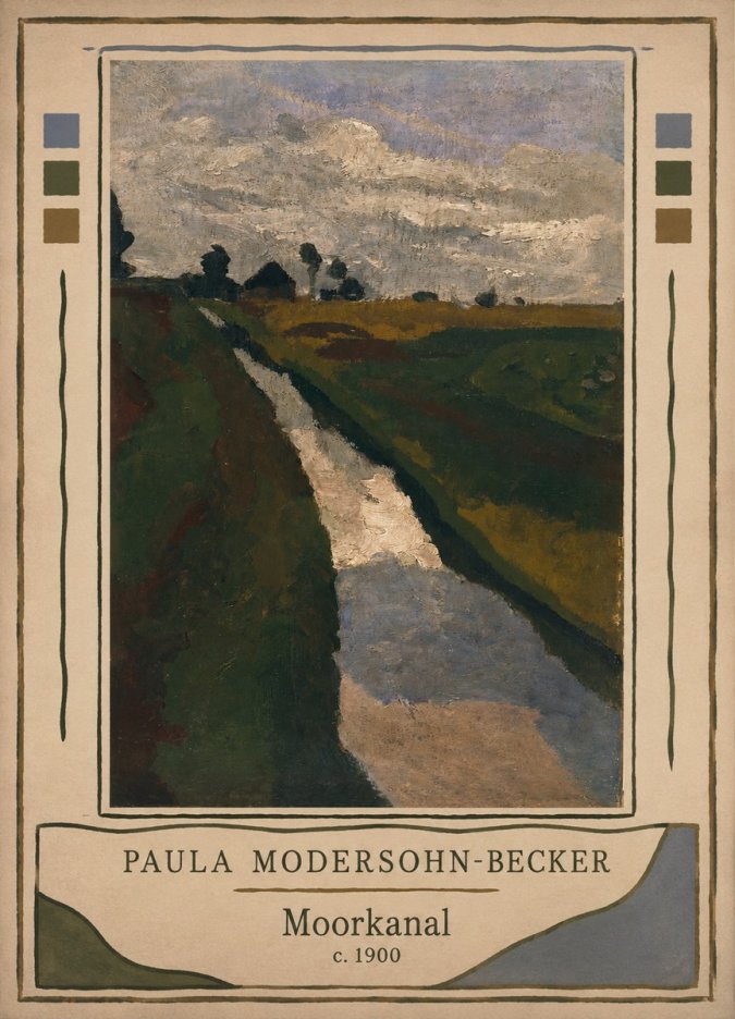 Paula Modersohn-Becker Moorkanal No2 - Juliste