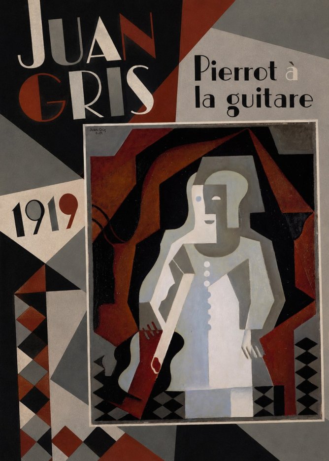Juan Gris Pierrot À La Guitare No3 - Juliste