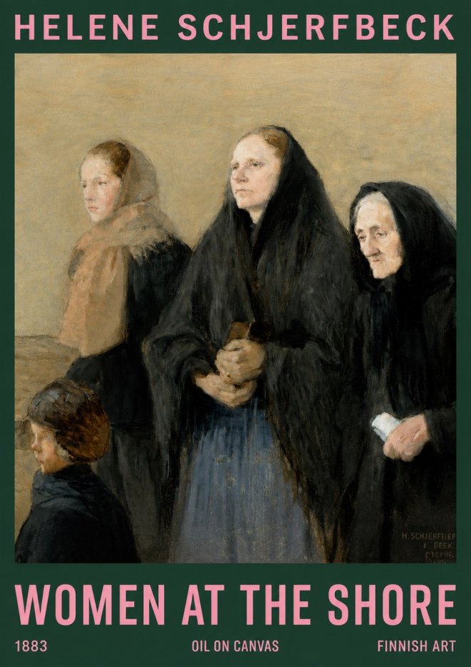 Helene Schjerfbeck Women at the Shore No2 - Juliste