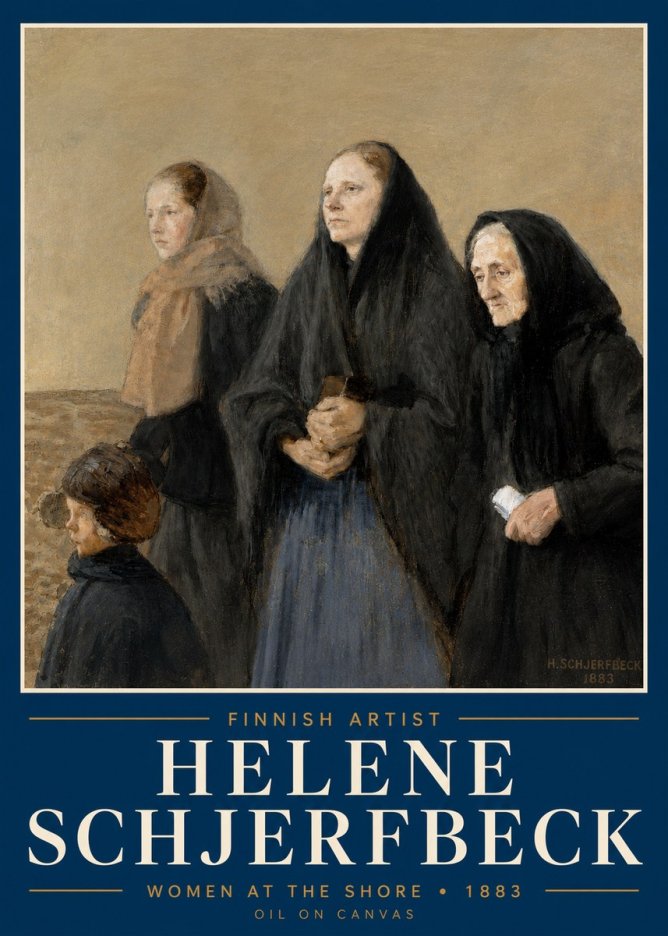Helene Schjerfbeck Women at the Shore No4 - Juliste