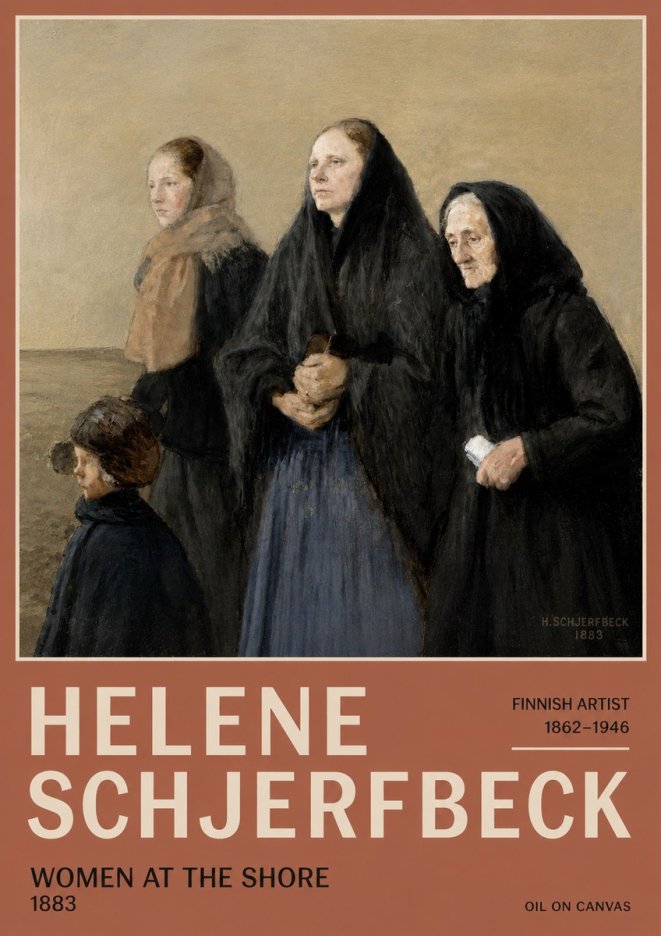 Helene Schjerfbeck Women at the Shore No5 - Juliste