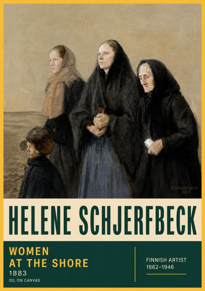 Helene Schjerfbeck Women at the Shore No6 - Juliste