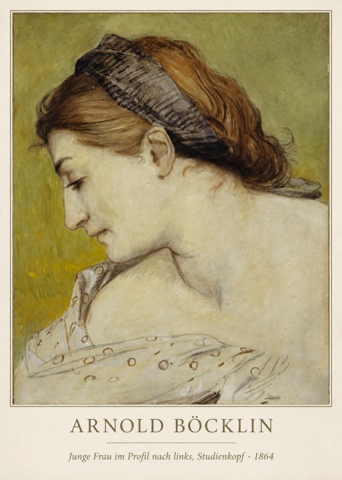 Arnold Böcklin Junge Frau Im Profil Nach Links, Studienkopf No2 - Juliste