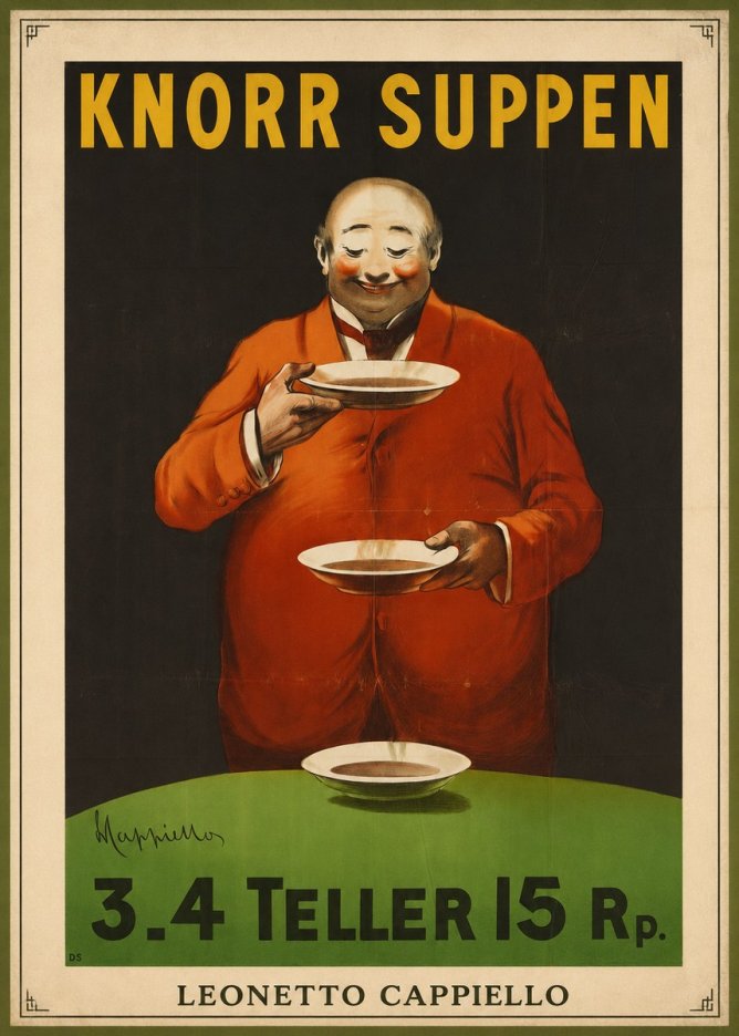 Leonetto Cappiello Knorr Suppen No3 - Juliste