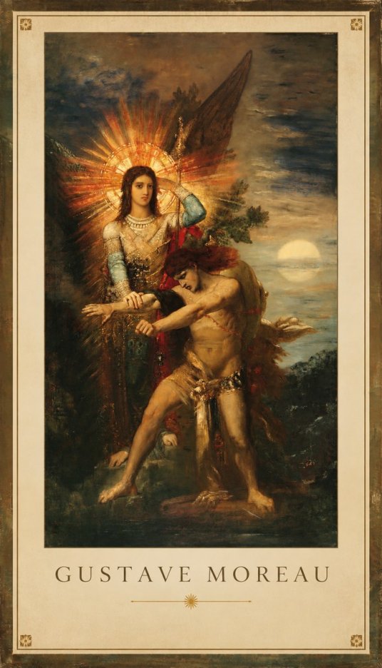 Gustave Moreau The Archangel Michael No1 - Juliste