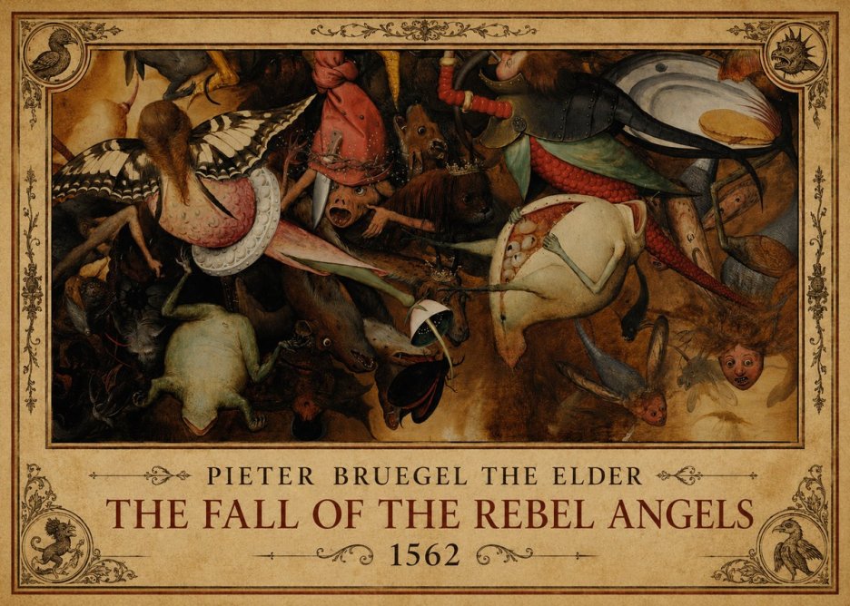 Pieter Bruegel The Fall of the Rebel Angels V No1 - Juliste
