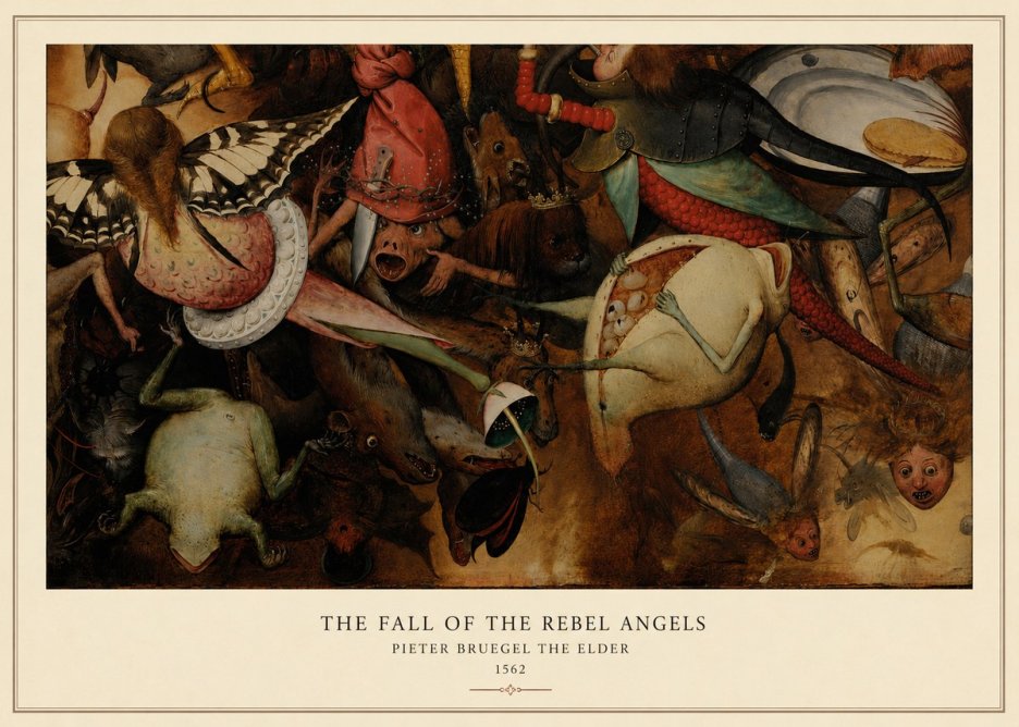 Pieter Bruegel The Fall of the Rebel Angels V No5 - Juliste