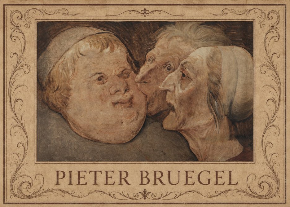 Pieter Bruegel Three Grotesque Heads No1 - Juliste