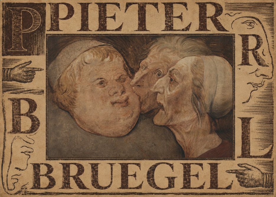Pieter Bruegel Three Grotesque Heads No4 - Juliste