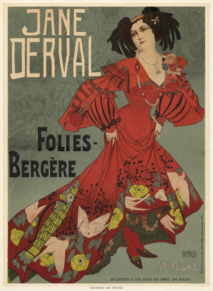 Georges de Feure Jane Derval - Folies-bergère II No6 - Juliste