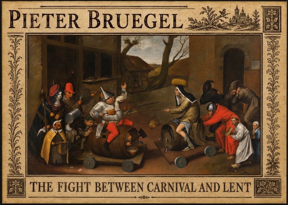 Pieter Bruegel The Fight Between Carnival and Lent IV No2 - Juliste