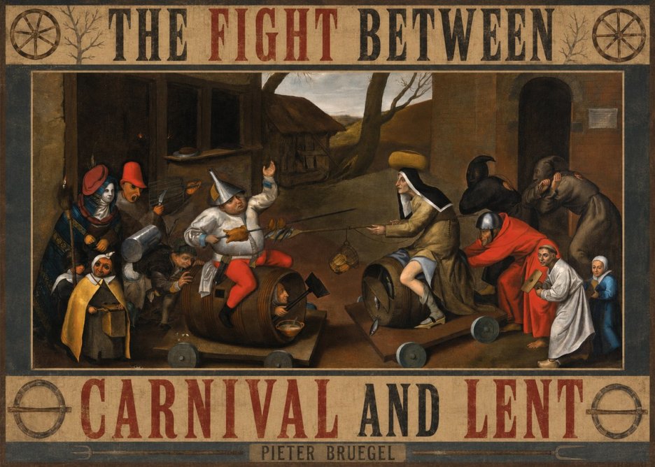 Pieter Bruegel The Fight Between Carnival and Lent IV No4 - Juliste