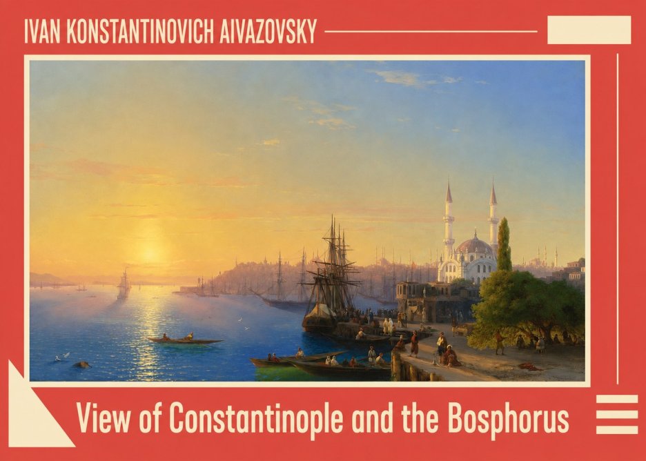 Ivan Konstantinovich Aivazovsky View of Constantinople and the Bosphorus No2 - Juliste