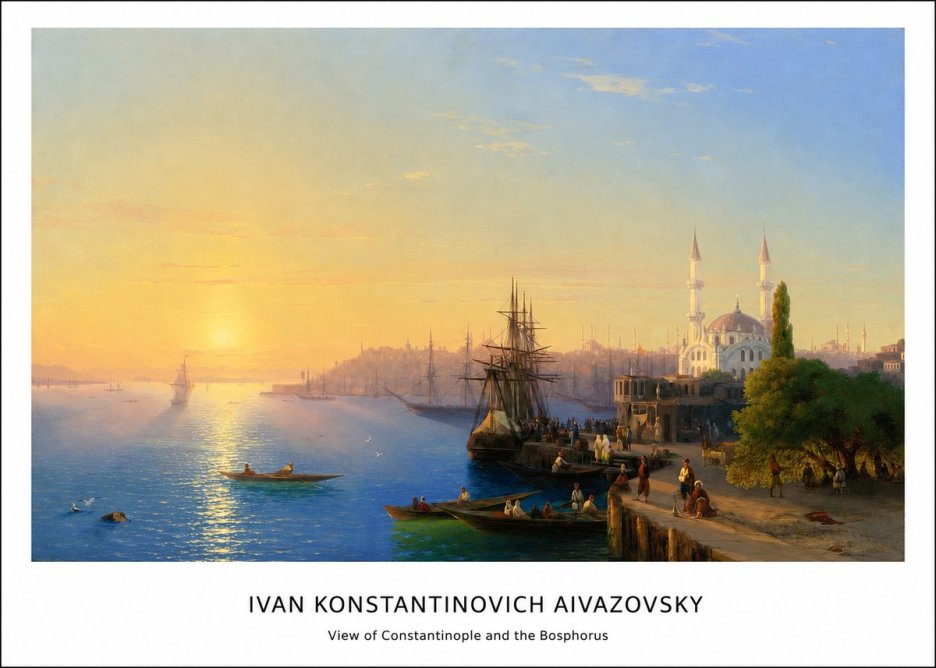 Ivan Konstantinovich Aivazovsky View of Constantinople and the Bosphorus No5 - Juliste