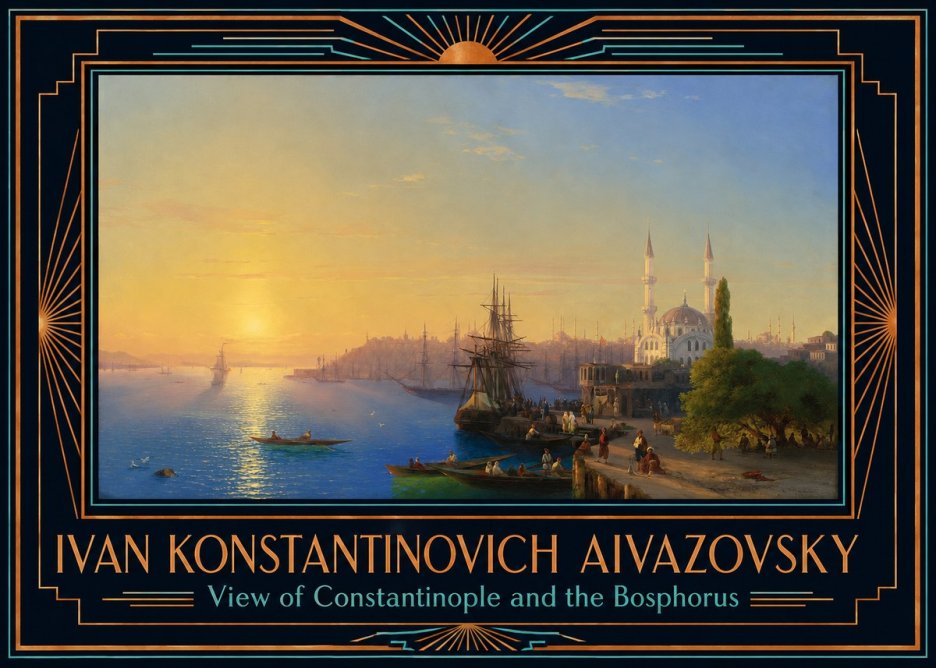 Ivan Konstantinovich Aivazovsky View of Constantinople and the Bosphorus No6 - Juliste