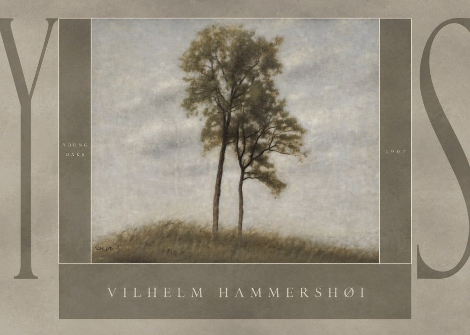 Vilhelm Hammershøi Young Oaks No5 - Juliste