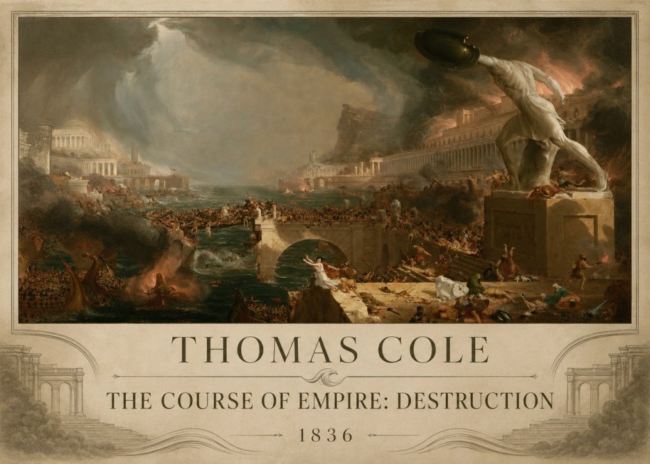 Thomas Cole The Course of Empire: Destruction No3 - Juliste