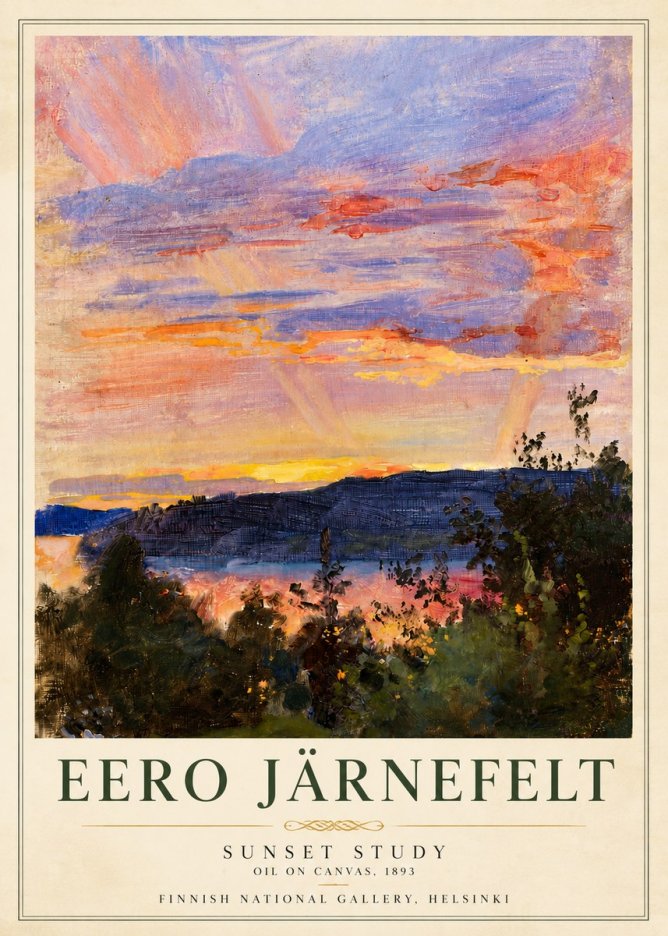Eero Järnefelt Sunset Study No6 - Juliste
