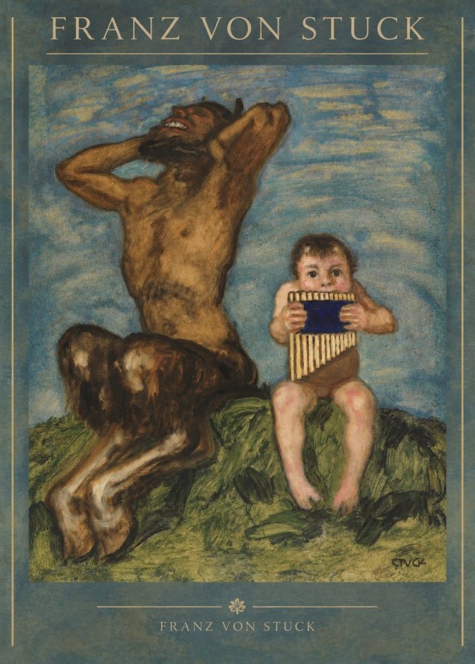 Franz von Stuck Laughing Faun and Playing Putto No2 - Juliste